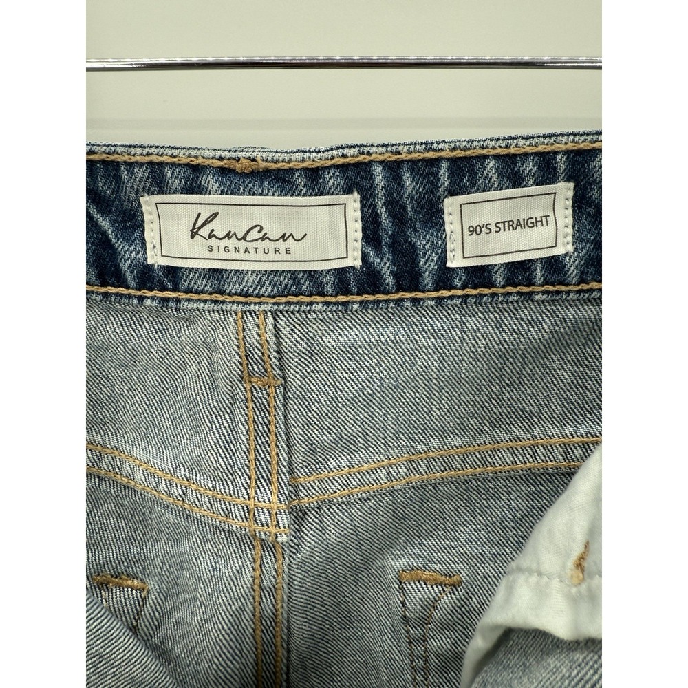 KanCan 90's Flare Jeans Distressed Womens‎ Size 28 Ultra High Rise Button Fly - Picture 4 of 6